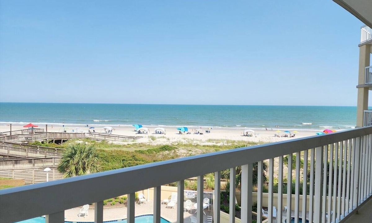 Litchfield by the Sea Condo | Cambridge 302 Beautiful Views from Large Oceanfront Balcony