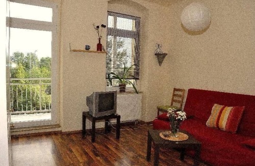 Innere Neustadt Apartment | 3 Raum Fewo Dresden Zentrum - Balkon Blick auf Altstadt - L10