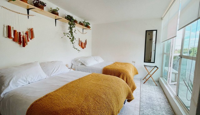 2 Bed in the heart of Cholula with views to the Pyramid and the in San Andrés Cholula