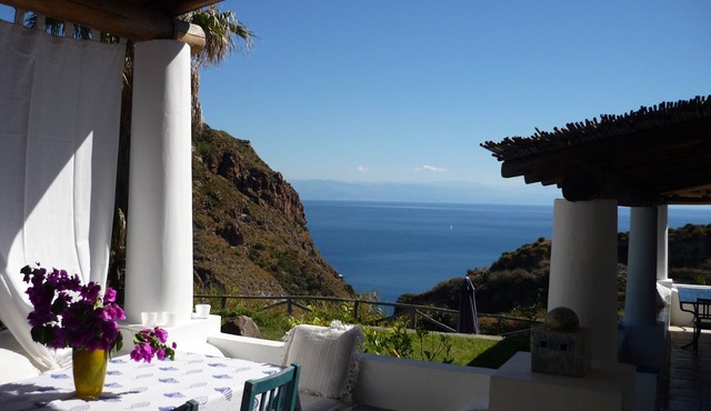Aeolian Island Villa-Detached villa LIPARI, private pool with stunning sea view in Lipari