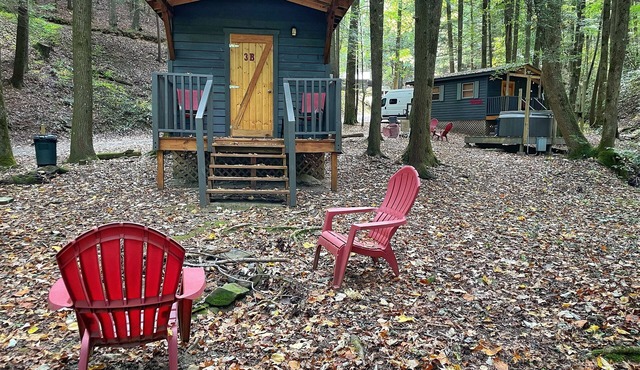 Cozy FOX DEN private solo cabin at Mulberry Gap Adventure Basecamp in Ellijay! in Ellijay