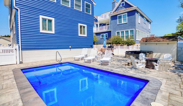 Oceanfront Oasis! Steps to the Beach! Hot Tub, Pool & Game Room! in Lower Township