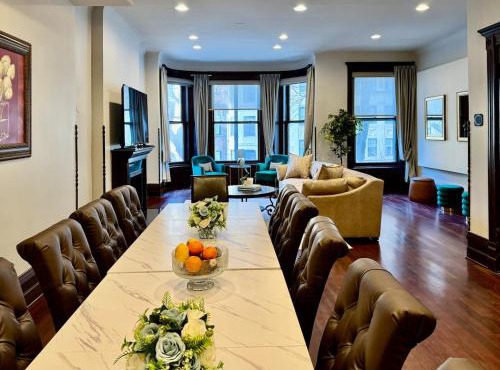Spectacular Gilded Age 6 Bedroom Gold Coast Mansion with Deck in Chicago