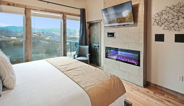 SPECTACULAR Modern Luxury Cabin! 2 Master Suites! Fire Pits! Huge Decks! VIEWS! in Gatlinburg